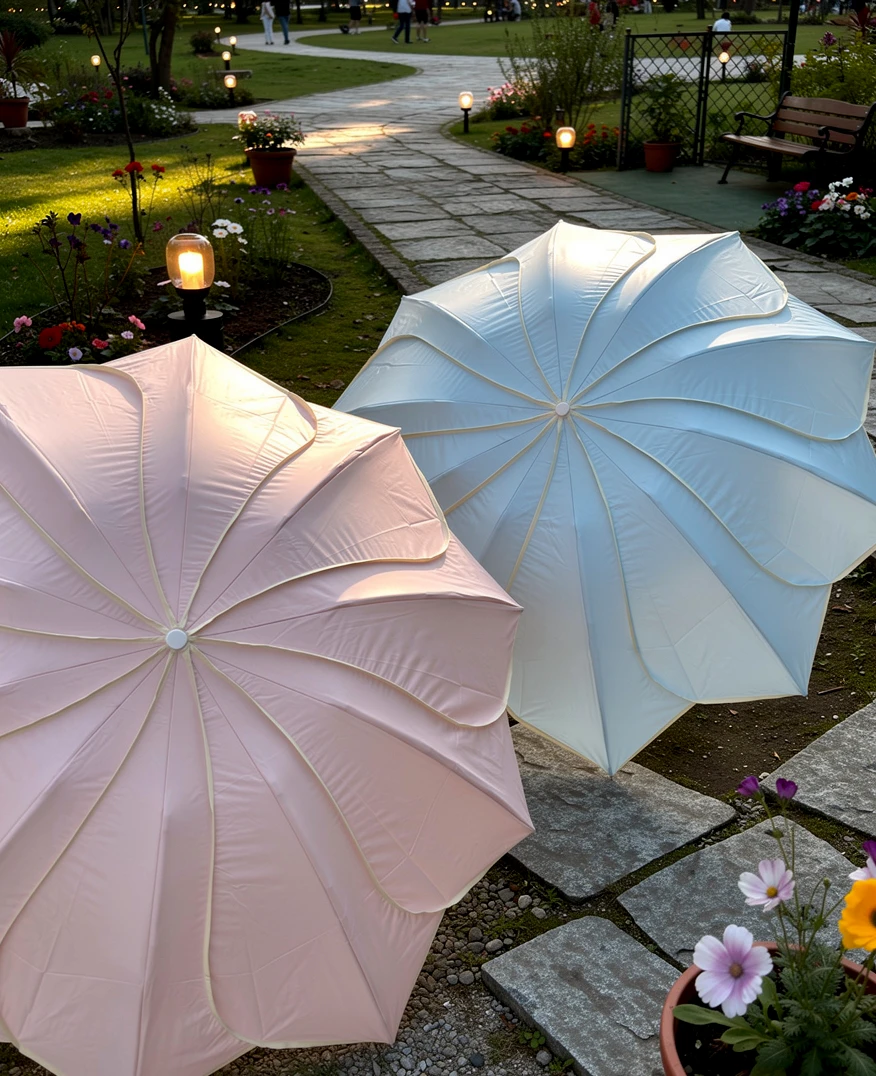 Scalloped Edge Automatic Umbrella - Image 2